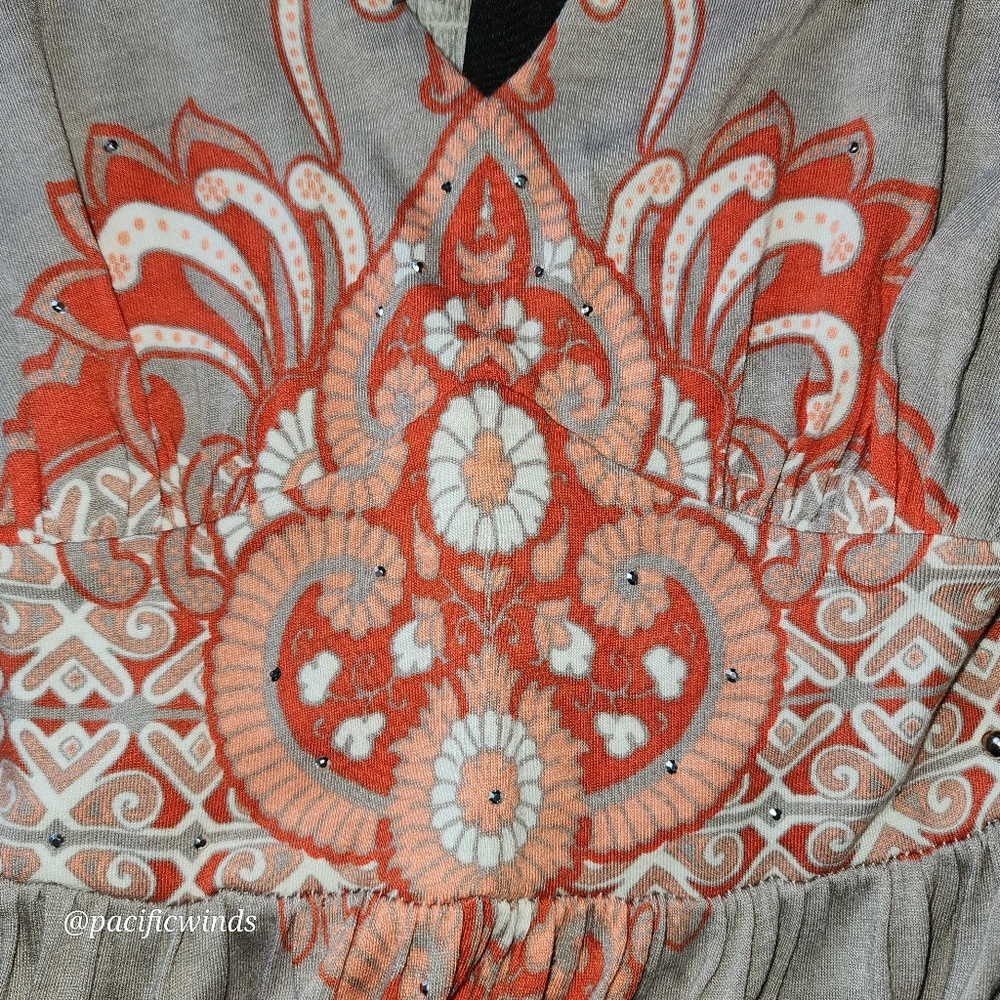 STUNNING SUMMER MAXI DRESS INC. INTERNATIONAL CONCEPT XS ☆ - Picture 10 of 11
